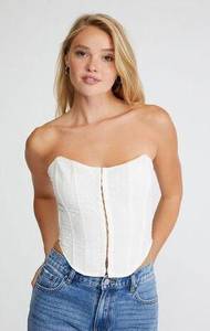 Kendall + Kylie  Strapless Corset Top