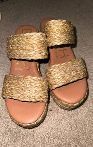 Matisse  beach natural woven heeled sandals 