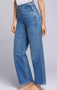 Current/Elliott Caliper Wide Leg Crop Jeans - Sovereign Blue- 27