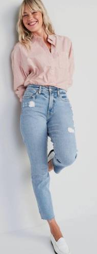 Old Navy Sky-Hi Straight Raw Hem Jeans