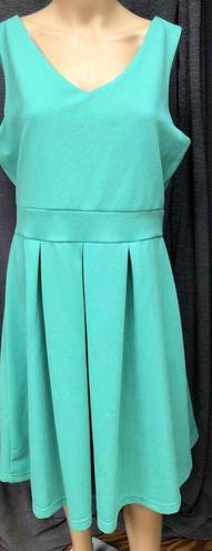 Tiana B  Jade Sleeveless V-Neck Pleated Fit & Flare Dress Womens Size 12