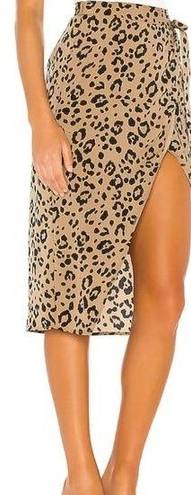 Lovers + Friends  (NWT) Marla "Tan Leopard" Wrap Skirt, Size M