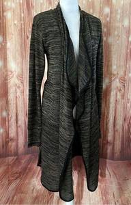 H.I.P Brown Space Dye Long Flyaway Cardigan