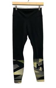 Nike  FSU Seminoles Black and Gold Logo Leggings