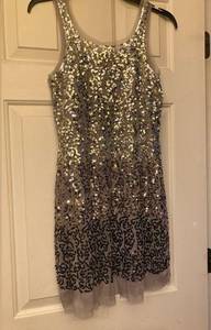 Romeo + Juliet Couture , size medium, silver sequin ombre, mini dress