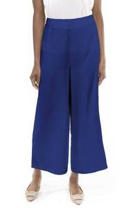 Badgley Mischka Blue Wide Leg Crop Pants Size 10