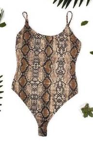 Snake Print Bodysuit 