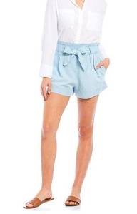 NWT Cloth & Stone Pocketed High Rise Tie Waist Pleated Shorts Size XS & S