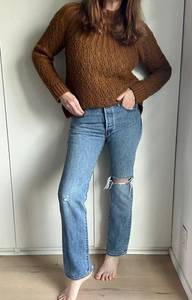 Levi’s 501 Jeans Classic Straight Leg Fit Distressed Holes Unisex Size  30x32