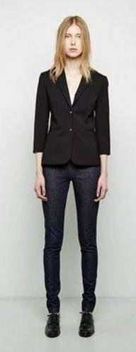 The Row  Black Stretch Virgin Wool Schoolboy Blazer Womens Size 6