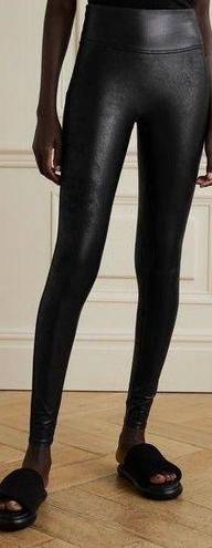 Spanx Faux Leather Stretch Leggings High Rise Pants Women’s Medium Black