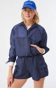 Outdoor Voices Windbreaker Pullover, Dark Sky Navy Blue Small NWT