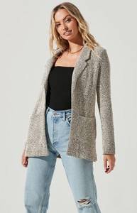 Womens Size XS ASTR The Label Tweed Oversized Blazer NWT