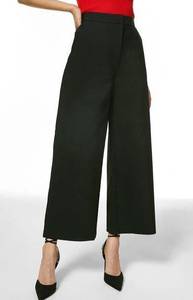 Karen Millen Wide Organic Woven Pants | Navy Blue | NWT