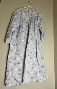 Lanz of Salzburg flannel turtle dove long nightgown M