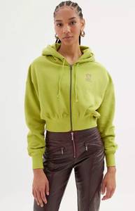 Urban Outfitters Dance Night Becky Cropped Zip-Up Hoodie Sweatshirt NWT Size M