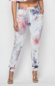 Hot and Delicious Tie Dye Jogger Pants Size Large NWT