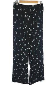 Hiatus Black Floral Semi-Sheer Beach Pants M