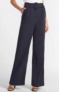 Ankle Super High Rise Navy Blue Pants