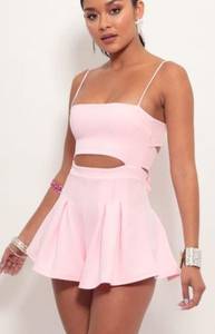 Pink Cutout Romper