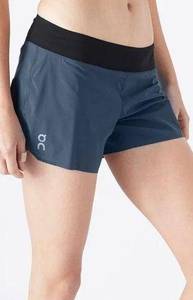 NWT WOMENS On cloud Running Track Shorts Navy/Black Sz L colorblock stretch