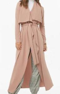 Love culture longline waterfall duster with belt size S/M small medium nude