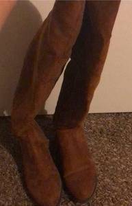 Forever 21 Brown Suede Lace Up Boots