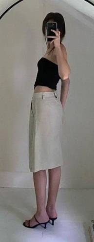 BCBGirls Vintage Y2K Linen Pencil Skirt in Oyster Size 8