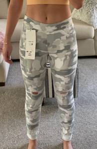 White Grey Camo Pants