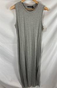 NWOT RDI Sleeveless side Slit maxi dress grey size medium