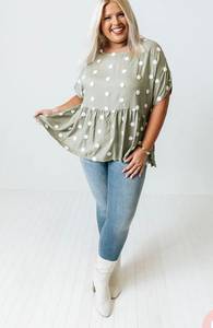 Green Short Sleeve Blouse