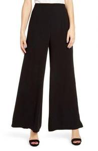 Leith Wide Leg Flare Black Pants Size Small