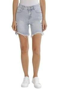 Avec Les Filles Deconstructed Denim Jean Shorts Size 27 NEW