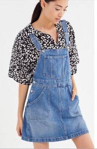 Urban Outfitters Wrangler Cross-Back Denim Skirtall Overall Dress