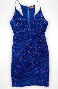 BANJUL Blue Sequin Bodycon Party Cocktail Dress