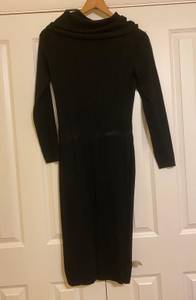 Tart Sweater Dress Long sleeves Cowl Neck Midi Black Size Medium. Excellent condition