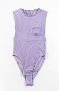 NEW  Originals Women's Sleeveless Crew Neck One Piece Bodysuit Purple XS