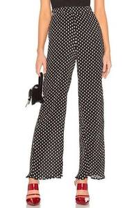 About Us Charlie Wide Leg Pants in Black & White Size S