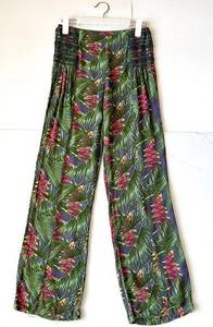 REWASH  | Floral Tropical Print Wide Leg Pants Sz XS