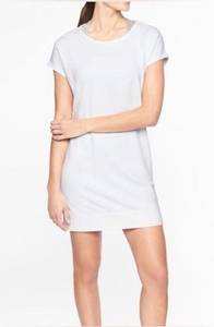 Athleta White Mini Sporty‎ White Dress With Open Back ( S )