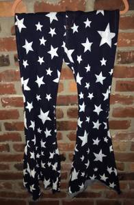 Star Print Bell Bottoms