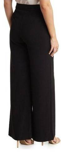 T Tahari  Women's Black Ponte Wide Leg Soft Pants Sz 4