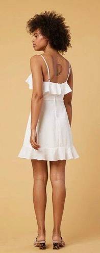 Trixxi White Short Ruffle Dress