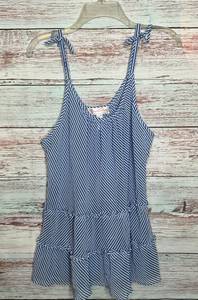 Tank Top Blue White Striped