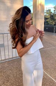 White Ruffle Crop Jumpsuit