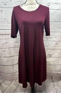 H by Halston XS maroon stretchy dress with keyhole in back