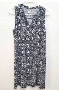 Old Navy  sleeveless navy and white shirt dress size medium