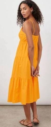 Rails  Avril Sleeveless Tiered Midi Dress In Marigold Size Medium