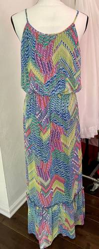 Emma & Michele Colorful Maxi Sundress 