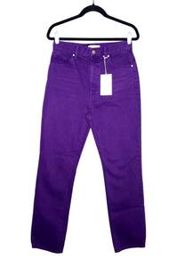 High Rise Agnes Straight Leg Jeans Cassis Purple Size 28 Pants New